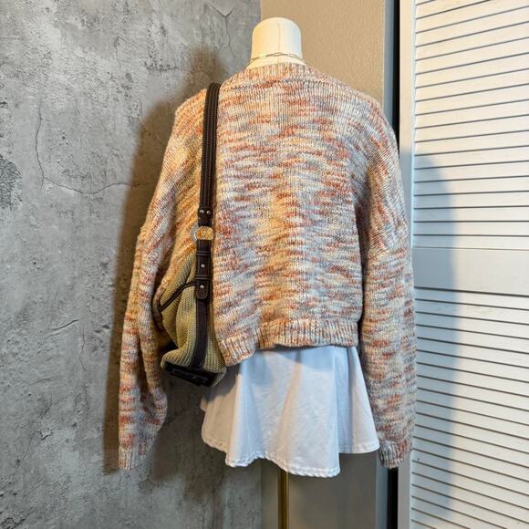 Preppy Soft Multicolored Oversized Fall Sweater - Picture 5 of 5